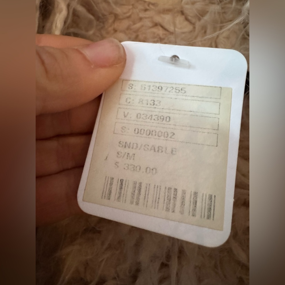 Spell Cream and Tan Joplin Shearling Jacket with Faux Fur Trim - Picture 5 of 10
